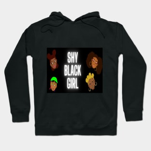 Shy Black Girl Vector Faces and Cartoon Girls with Bantu Knots Space Bun Beanie Hat Curls Hoodie